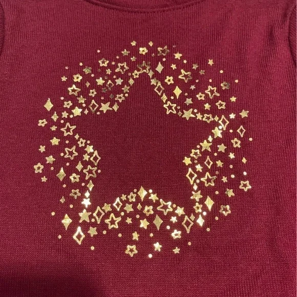 NWT Cat & Jack Star Peplum Long Sleeve Holiday Shirt 3T - Picture 4 of 4